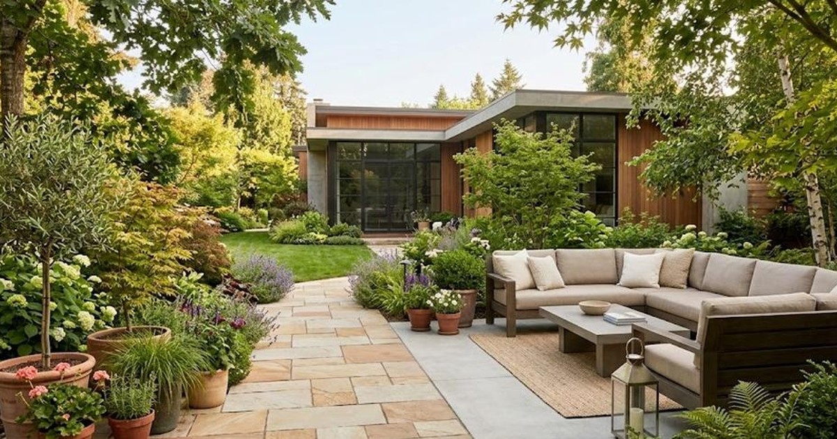 Flagstone patio hero image