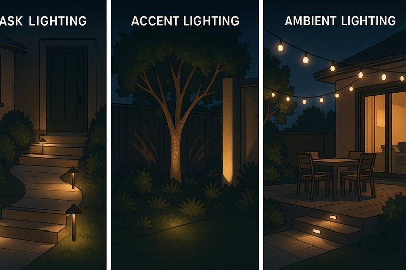 Professional three-layer landscape lighting design approach