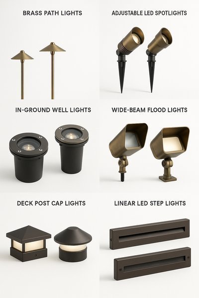 Different types of landscape lighting fixtures and applications