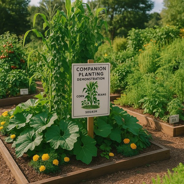 Tree spacing diagram showing proper distances for different tree sizes