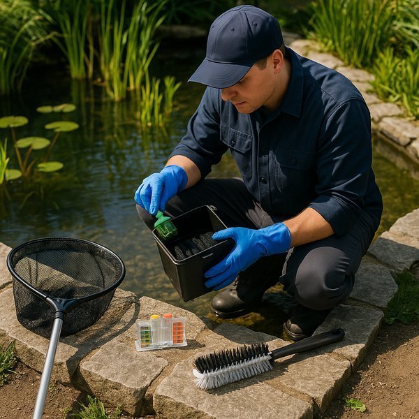 Seasonal pond maintenance tasks