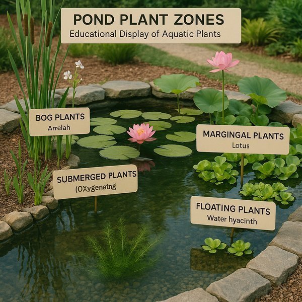 Pond plant zones and aquatic gardening