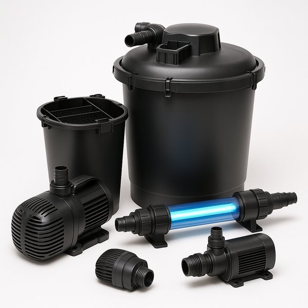 Different types of pond pumps and filters