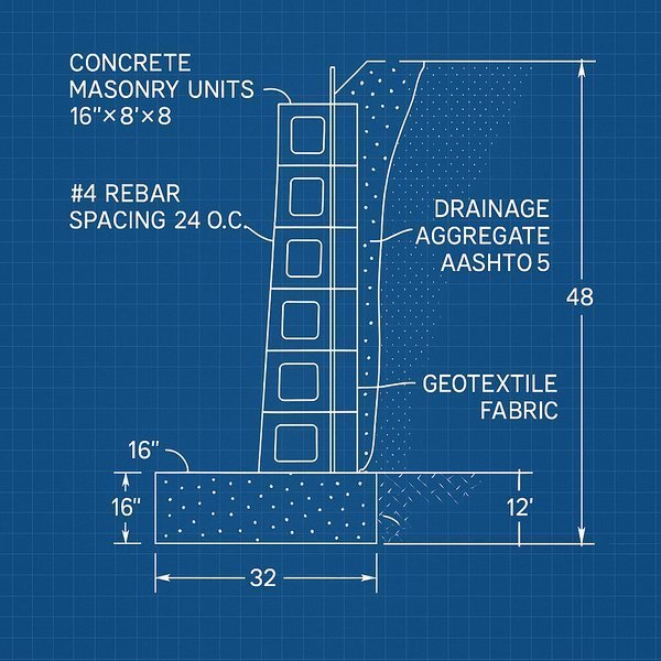 Step-by-Step Retaining Wall Construction Process