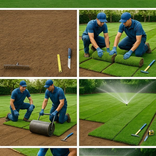 Grass variety comparison chart showing Bermuda, St. Augustine, Zoysia, and Fescue with characteristics and climate zones