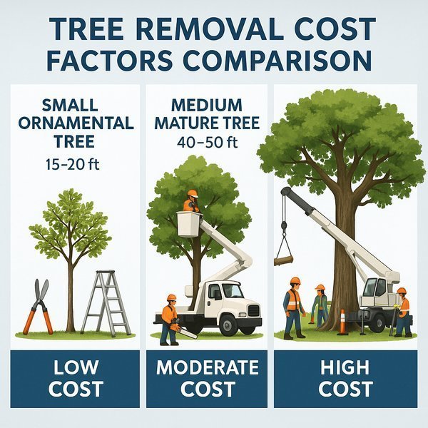 Tree removal cost breakdown factors